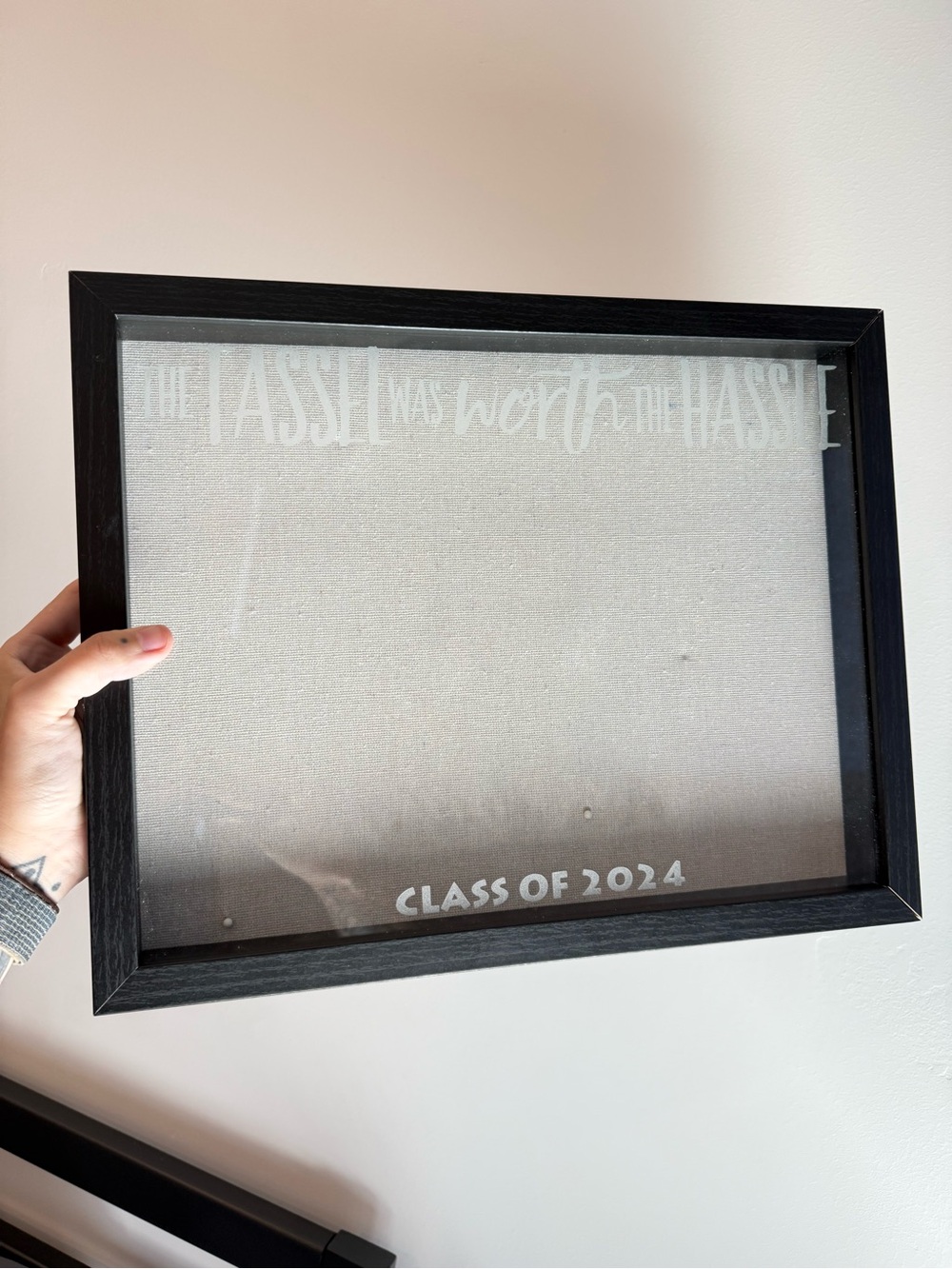 Black “Class of 2024” Graduation Cap and Tassel Shadow Box Frame